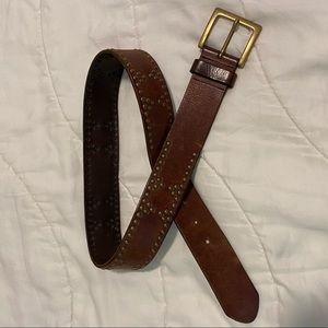 Brown leather belt